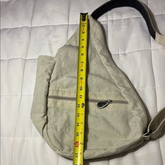 AMERIBAG 17" DISTRESSED NYLON HEALTHY BACK BAG TOTER (SMALL) CROSSBODY SLINGBAG - Picture 7 of 15